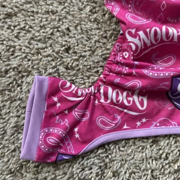 Snoop Doggie Doggs Pet Dog Pajamas Pink PJ's Size Small Jammies - Picture 2 of 9